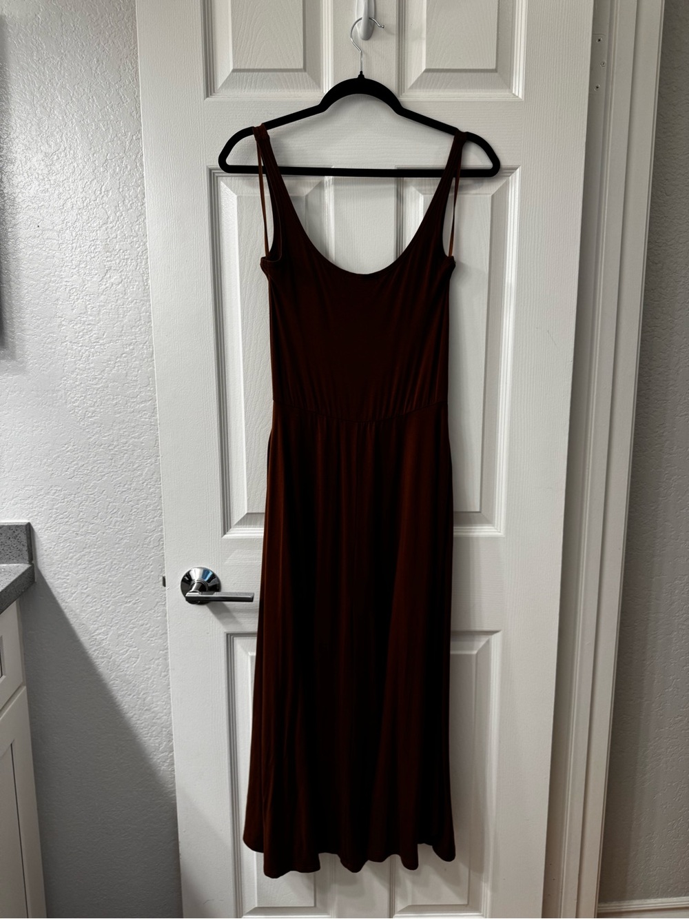 Quince Brown Tencel Jersey Fit & Flare Midi Dress Sz S - Picture 9 of 16